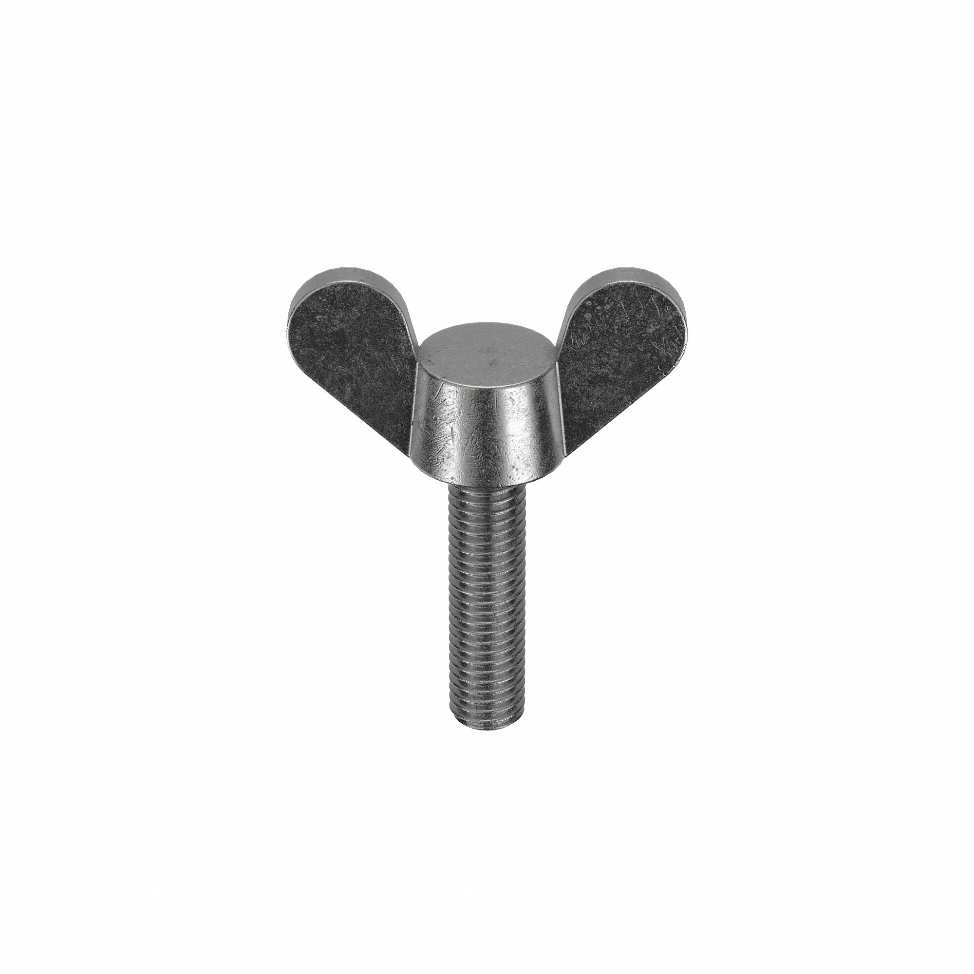 Thumb Screw: M10x1.50 Thread Size, 40 mm Lg, Smooth, Wing, Iron, Zinc-Plated