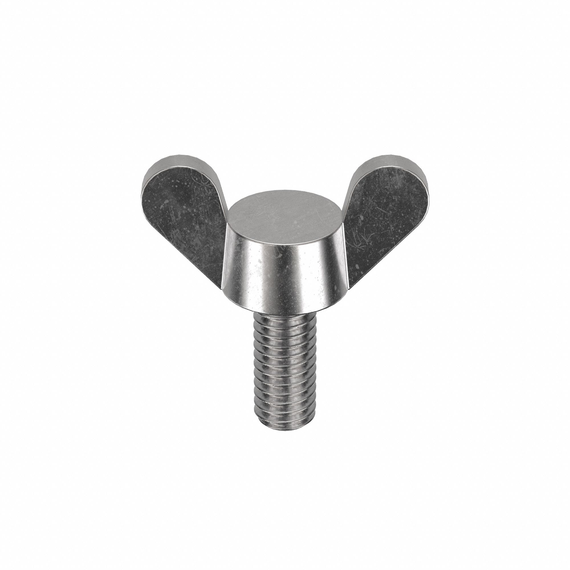 Thumb Screw: M4x0.70 Thread Size, 10 mm Lg, Smooth, Wing, 18-8, Stainless Steel, Plain