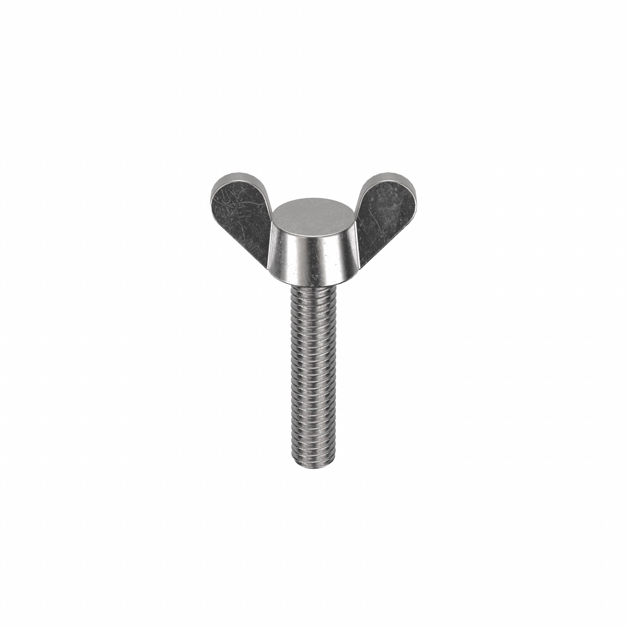 Thumb Screw: M4x0.70 Thread Size, 20 mm Lg, Smooth, Wing, 18-8, Stainless Steel, Plain