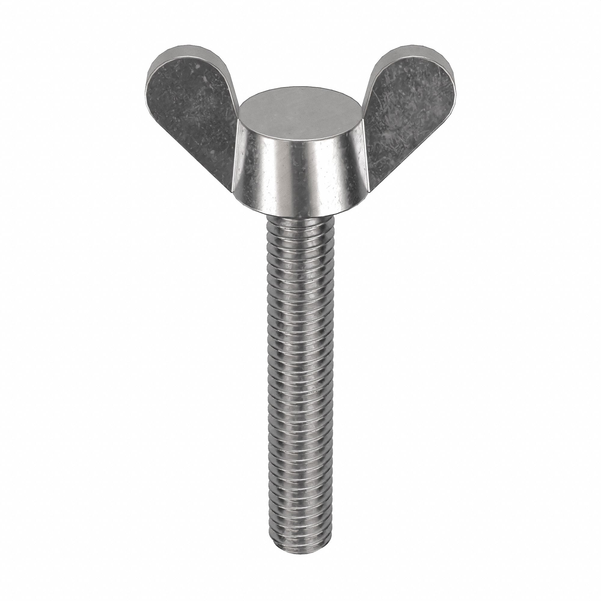 Thumb Screw: M4x0.70 Thread Size, 25 mm Lg, Smooth, Wing, 18-8, Stainless Steel, Plain