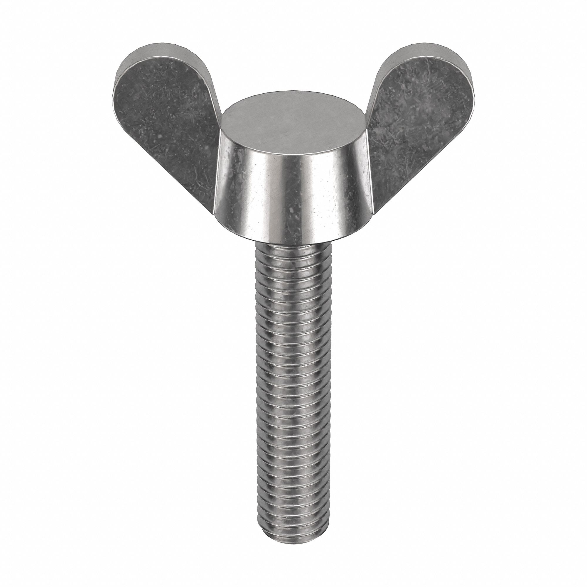 Thumb Screw: M5x0.80 Thread Size, 25 mm Lg, Smooth, Wing, 18-8, Stainless Steel, Plain
