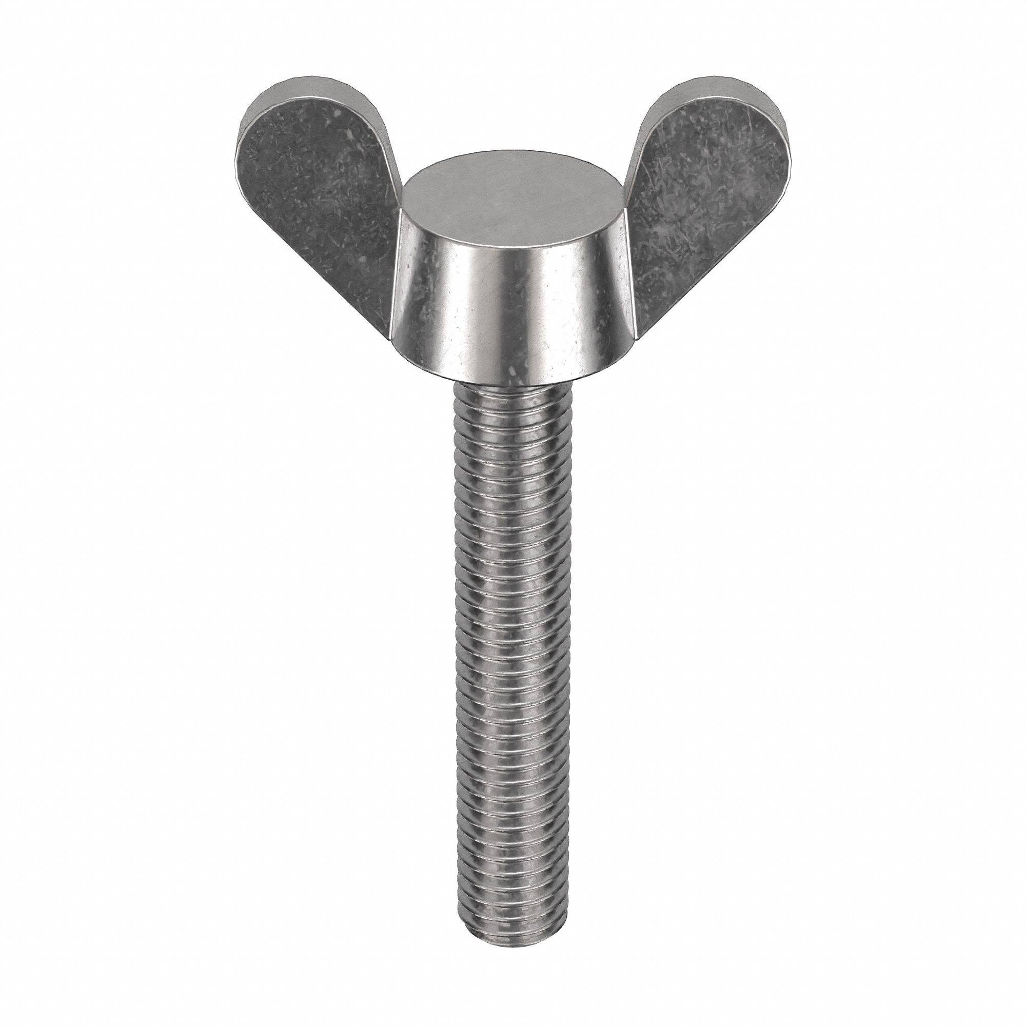 Thumb Screw: M5x0.80 Thread Size, 30 mm Lg, Smooth, Wing, 18-8, Stainless Steel, Plain