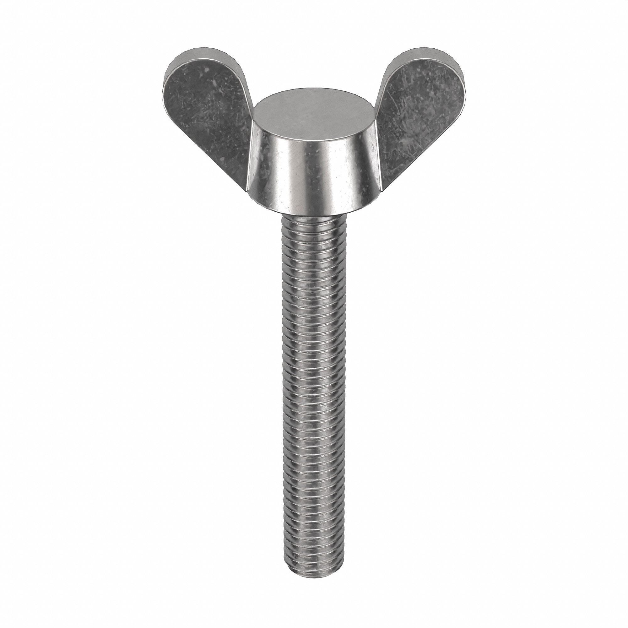 Thumb Screw: M5x0.80 Thread Size, 35 mm Lg, Smooth, Wing, 18-8, Stainless Steel, Plain