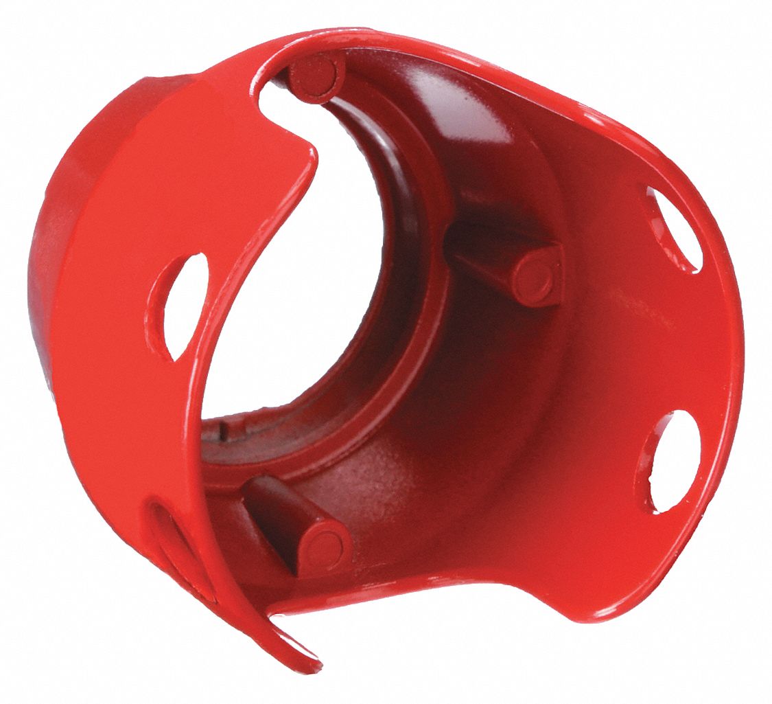 PUSHBUTTON GUARD, 22 MM PANEL MOUNTING HOLE DIAMETER, RED, METAL/PLASTIC, XB4,XB5