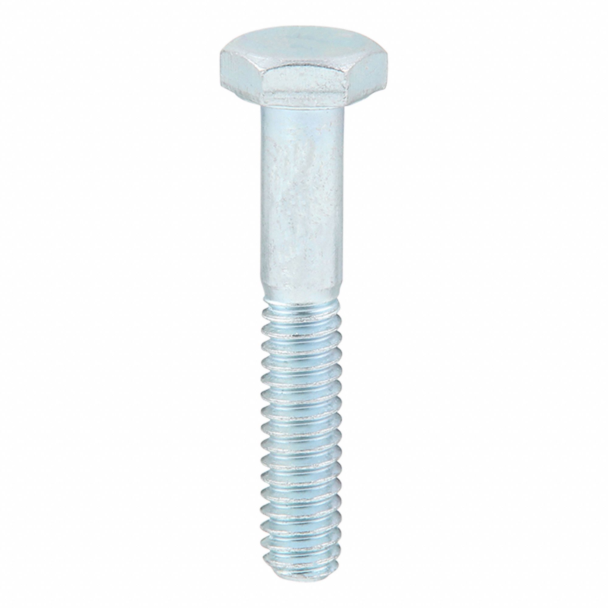 Hex Head Cap Screw: Steel, Grade 5, Zinc Plated, 1/4"-20, Coarse, 1 1/2 in lg, Made in USA*, 100 PK