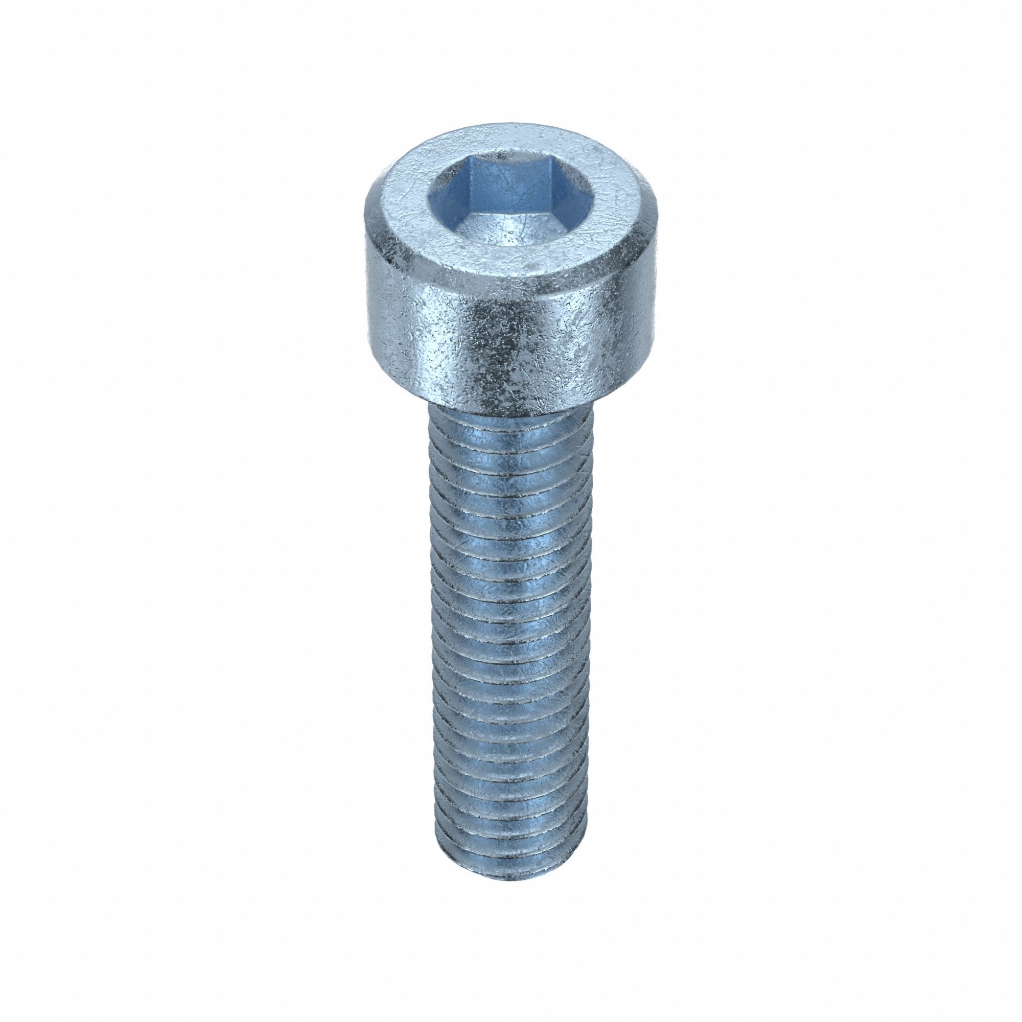 SOCKET HEAD CAP SCREW, M6-1 THREAD, 25MM L, STANDARD, ZINC PLATED, STEEL, CLASS 12.9, 100 PK