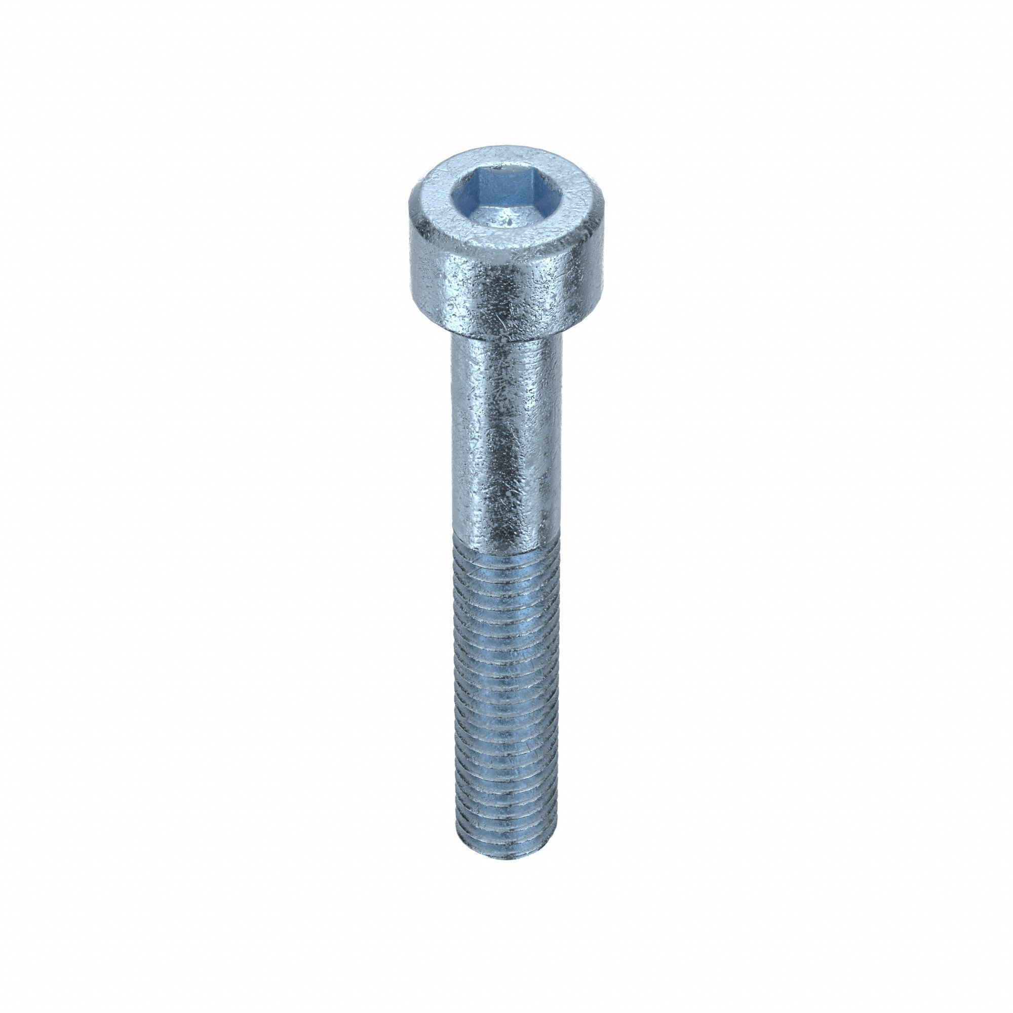 Socket Head Cap Screw: M6x1.00 Thread Size, 40 mm Lg, Std, Zinc Plated, Alloy Steel, 100 PK