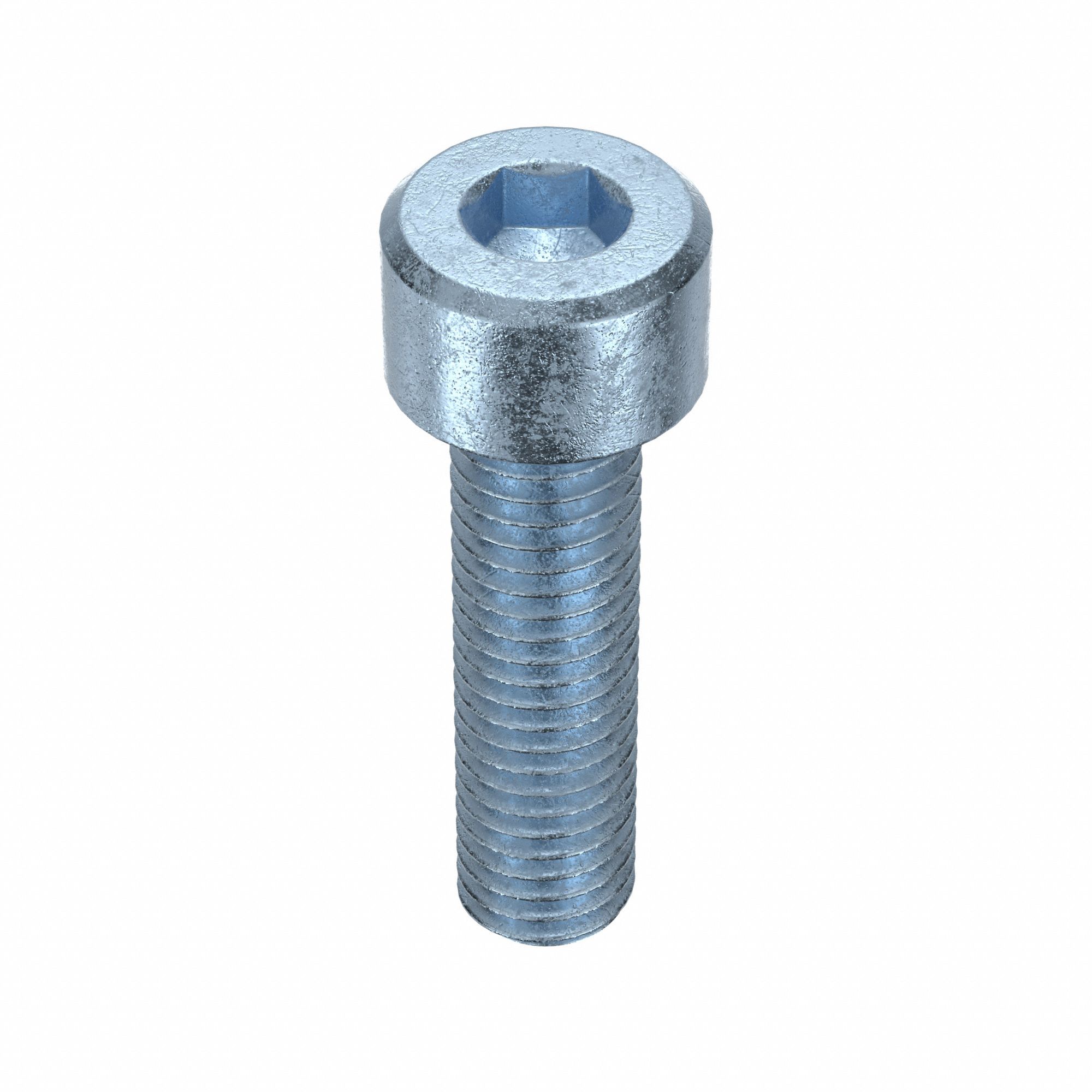Socket Head Cap Screw: M8x1.25 Thread Size, 30 mm Lg, Std, Zinc Plated, Alloy Steel, 100 PK