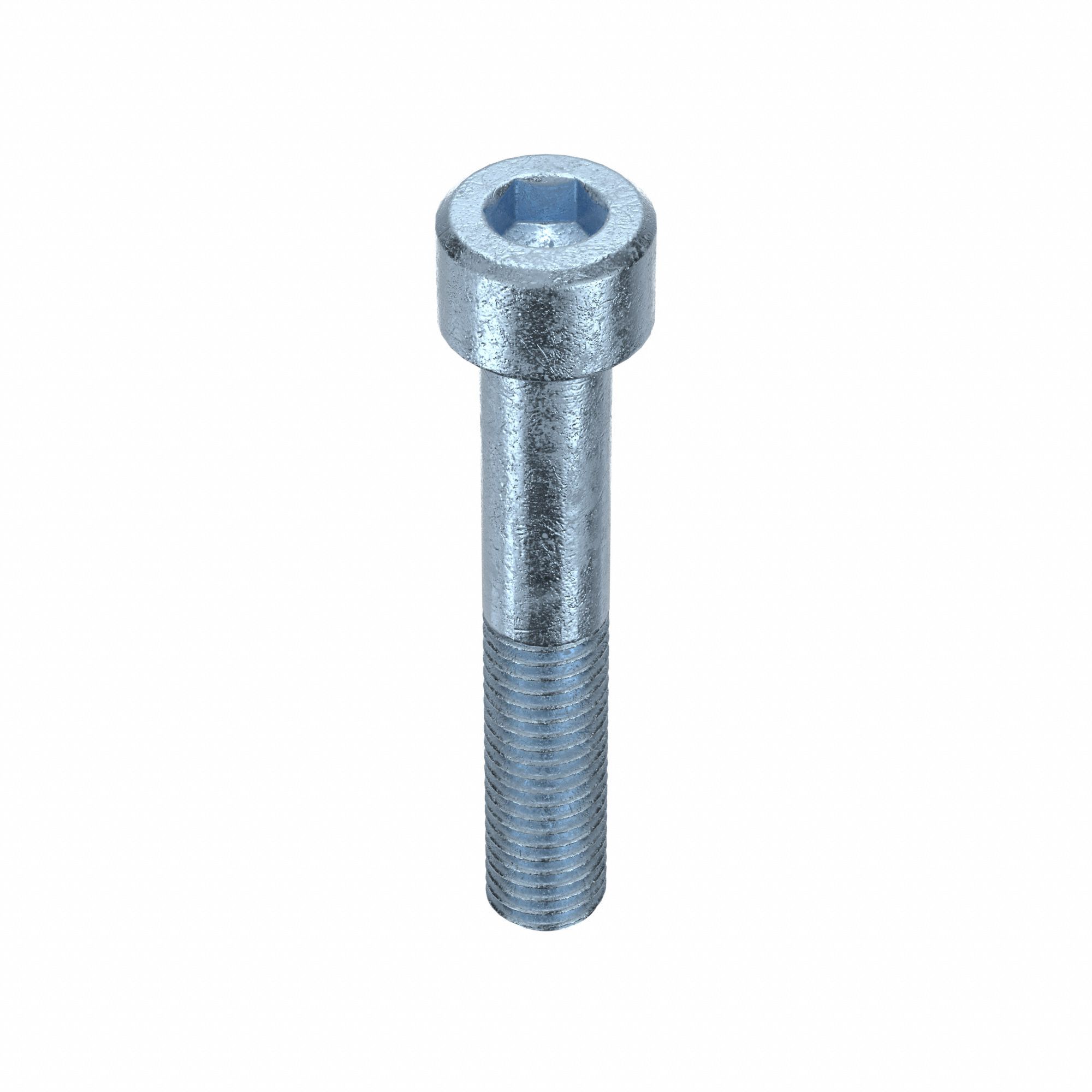 Socket Head Cap Screw: M10x1.50 Thread Size, 60 mm Lg, Std, Zinc Plated, Alloy Steel, 25 PK