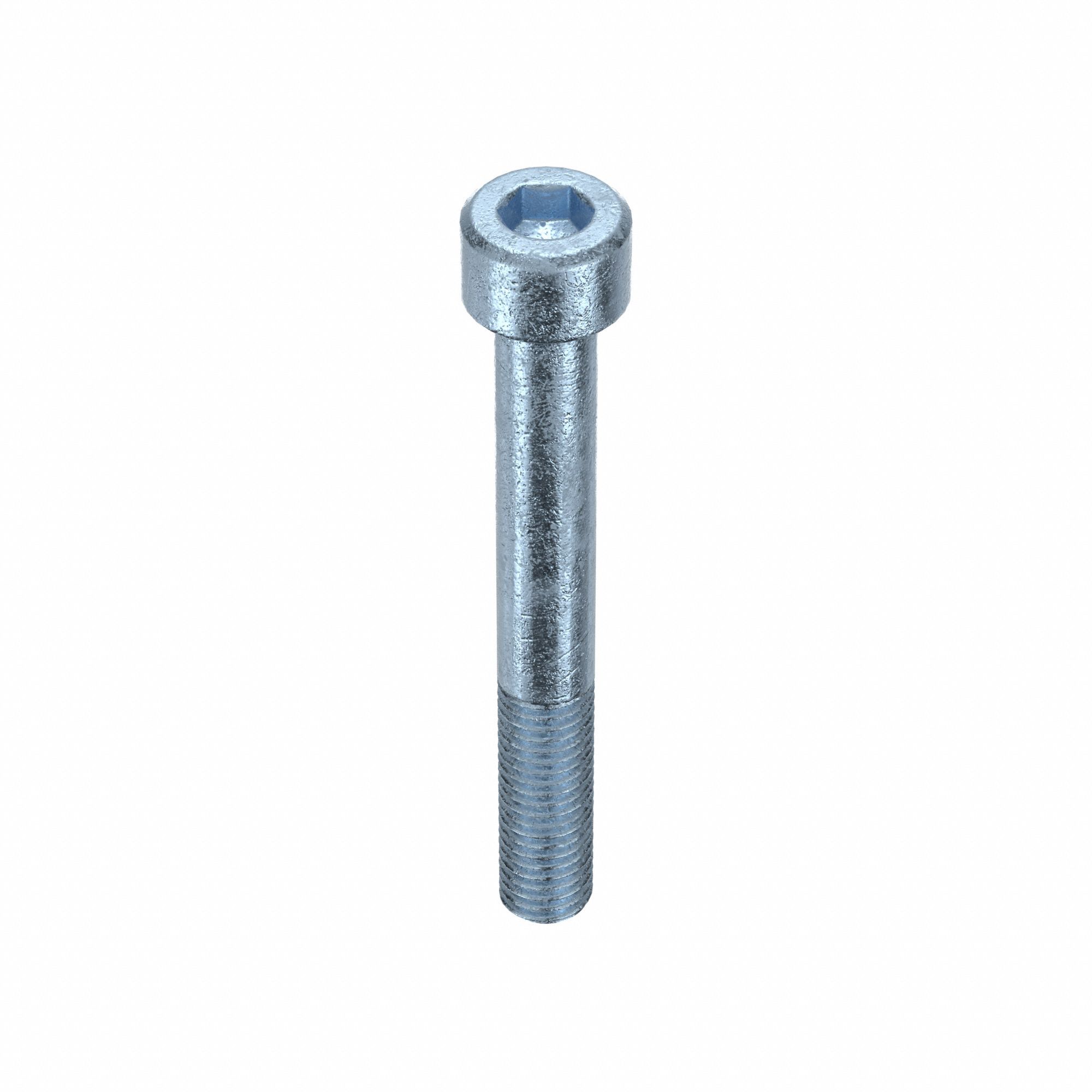 Socket Head Cap Screw: M10x1.50 Thread Size, 80 mm Lg, Std, Zinc Plated, Alloy Steel, 10 PK