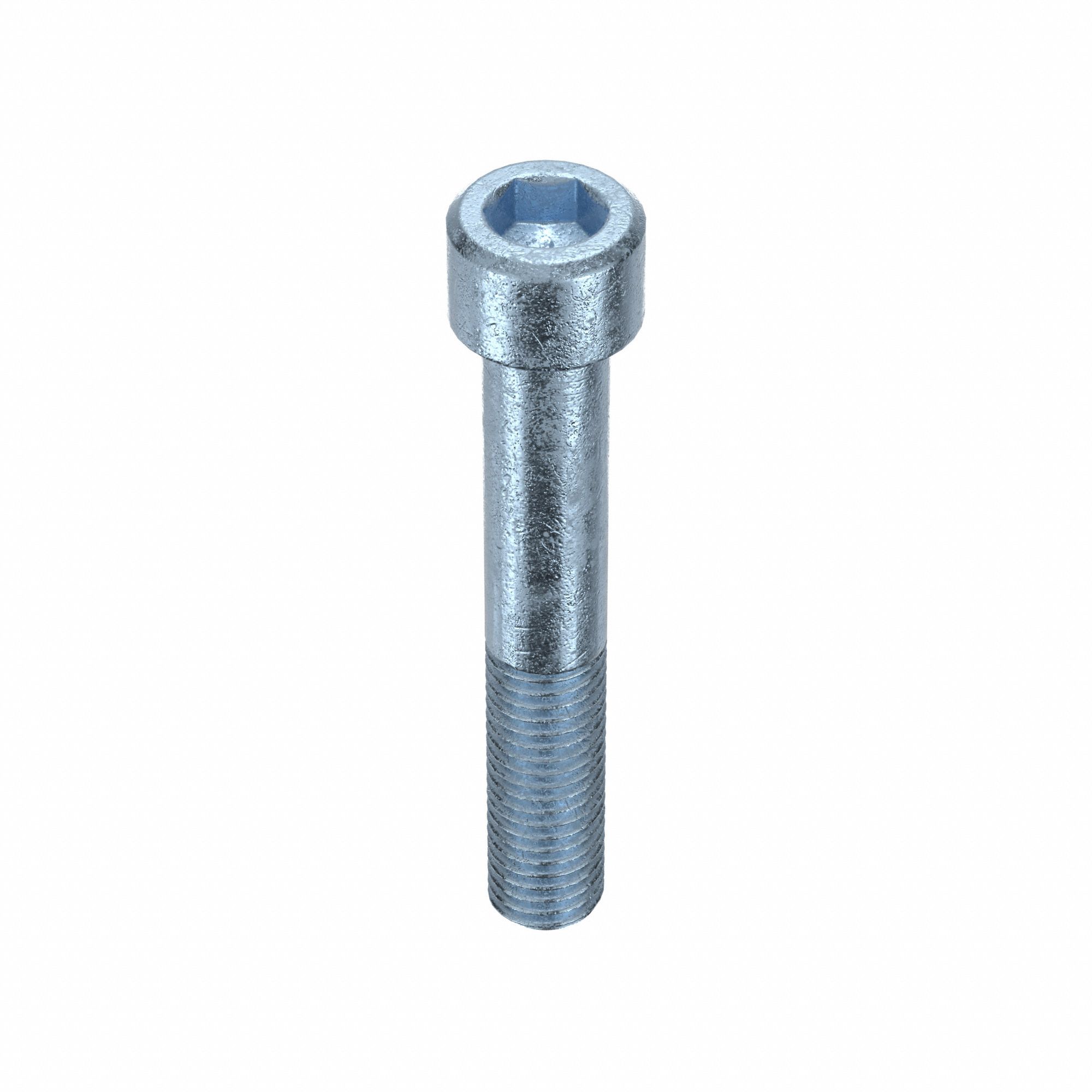 Socket Head Cap Screw: M12x1.75 Thread Size, 75 mm Lg, Std, Zinc Plated, Alloy Steel, 10 PK
