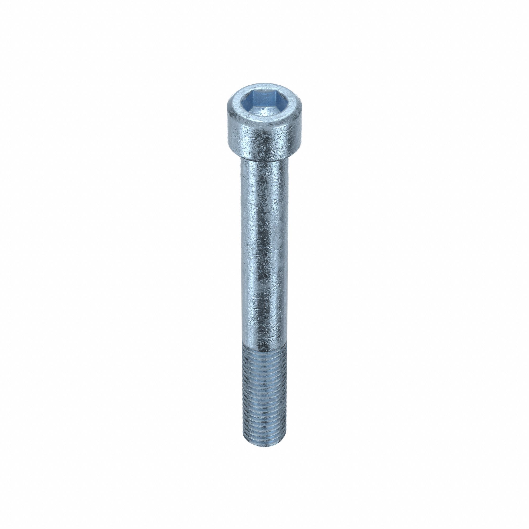 Socket Head Cap Screw: M12x1.75 Thread Size, 100 mm Lg, Std, Zinc Plated, Alloy Steel, 10 PK