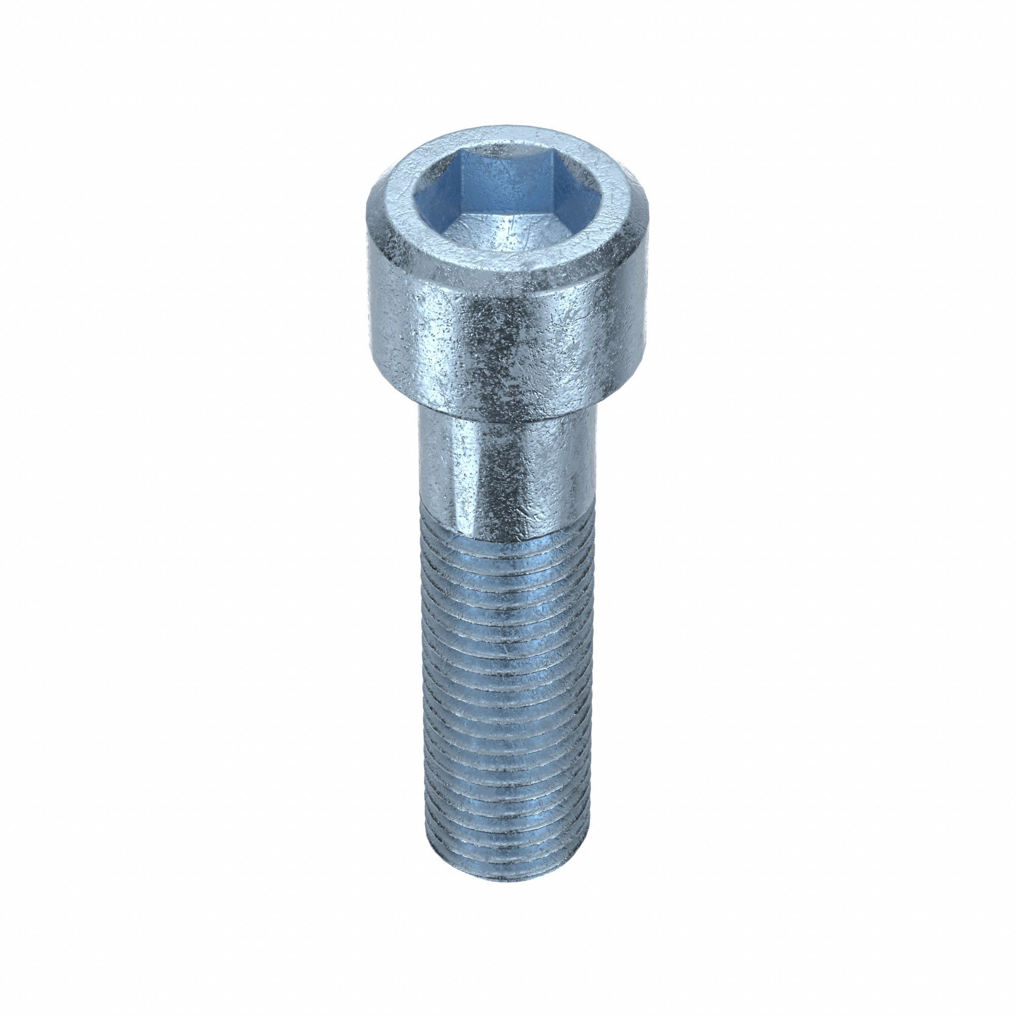 Socket Head Cap Screw: M16x2.00 Thread Size, 60 mm Lg, Std, Zinc Plated, Alloy Steel, 25 PK