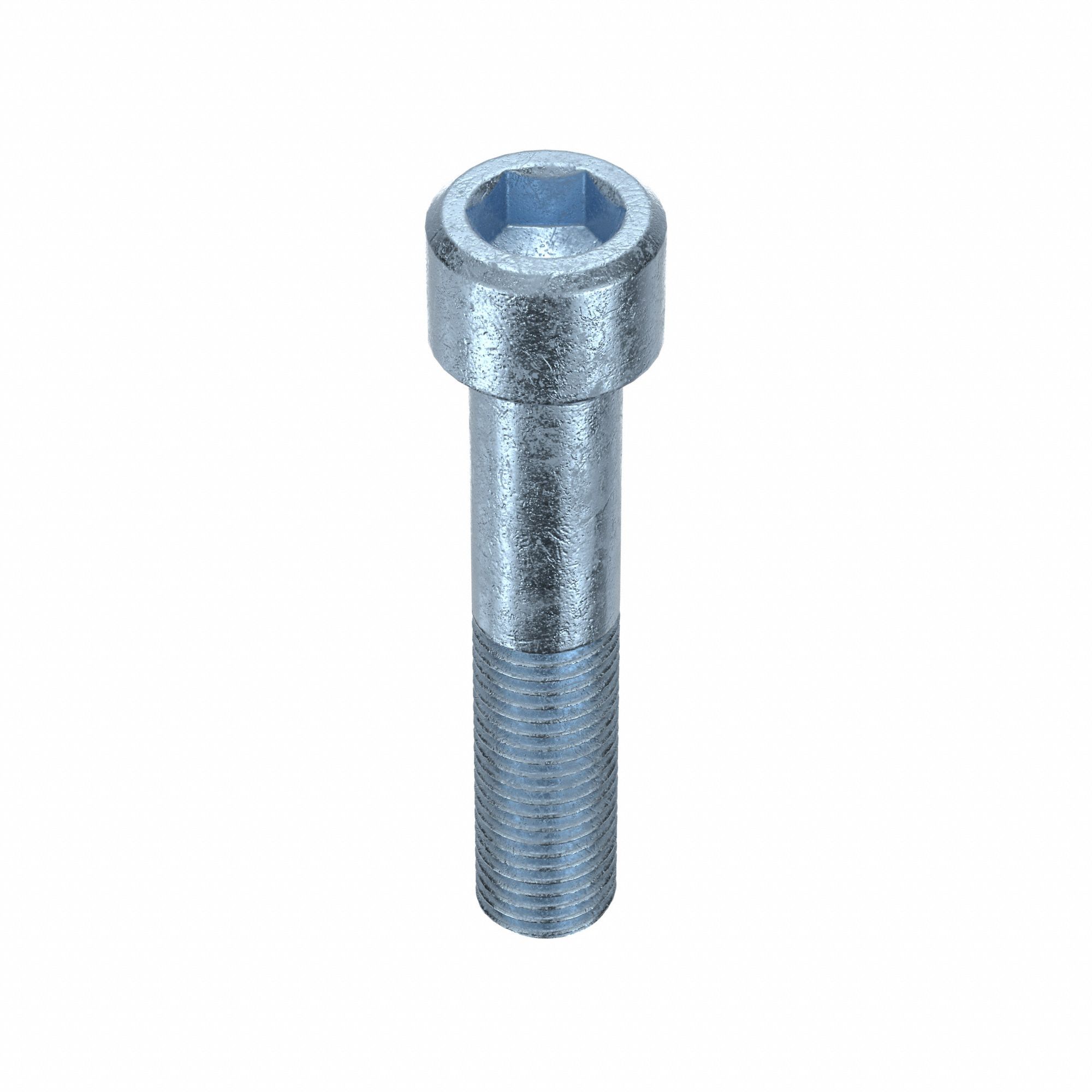 Socket Head Cap Screw: M16x2.00 Thread Size, 80 mm Lg, Std, Zinc Plated, Alloy Steel, 5 PK