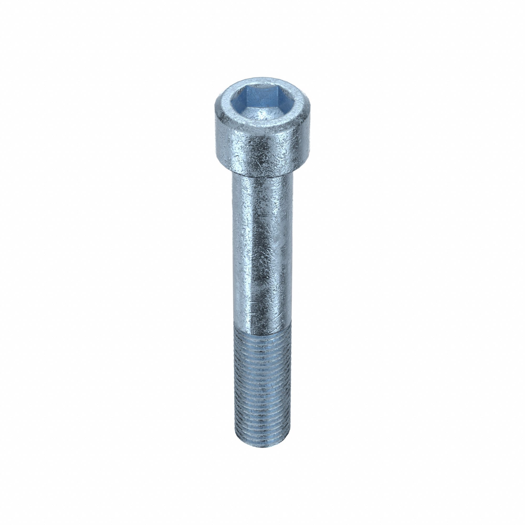 Socket Head Cap Screw: M16x2.00 Thread Size, 100 mm Lg, Std, Zinc Plated, Alloy Steel, 5 PK