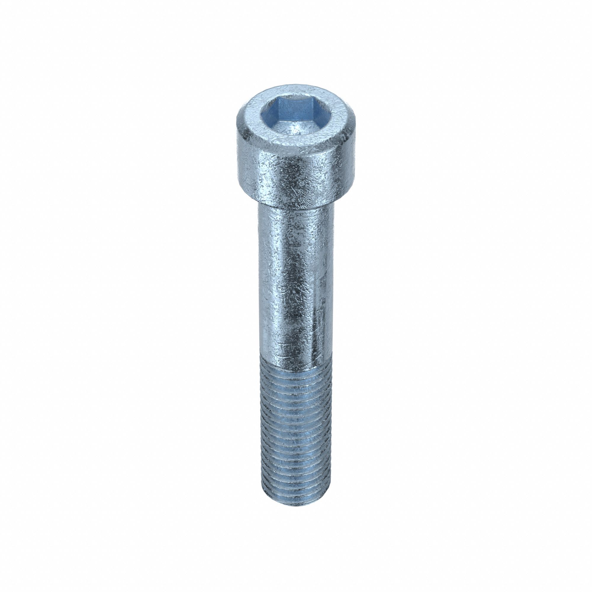 Socket Head Cap Screw: M18x2.50 Thread Size, 100 mm Lg, Std, Zinc Plated, Alloy Steel, Class 12.9