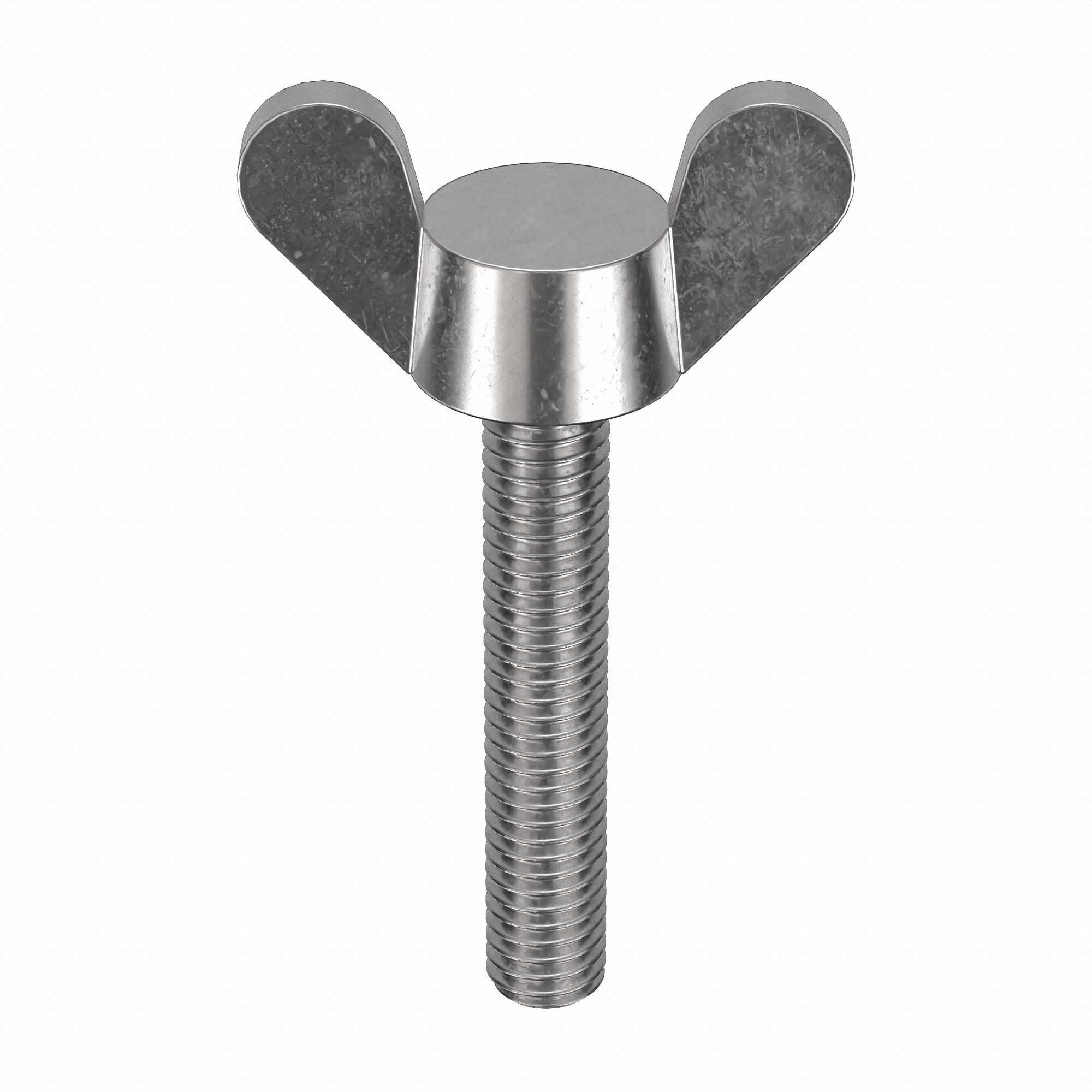 THUMB SCREW, M6-1.00 THREAD SIZE, WING, 18-8 STAINLESS STEEL, PLAIN FINISH, 35MM L