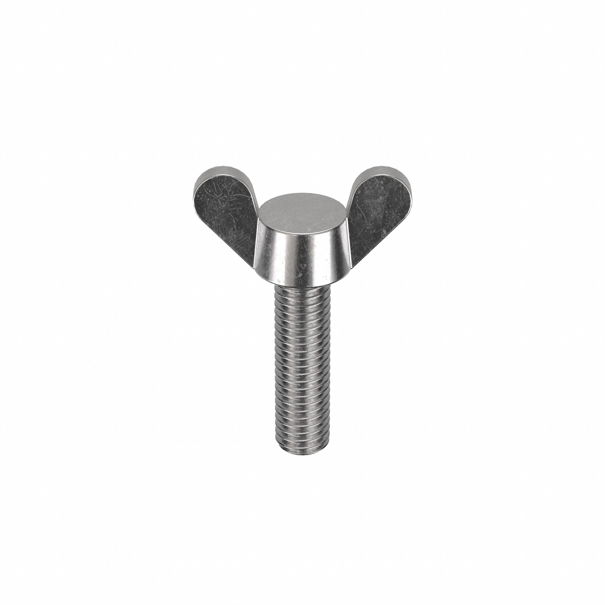 THUMB SCREW, M8-1.25 THREAD SIZE, WING, 18-8 STAINLESS STEEL, PLAIN FINISH, 30MM L