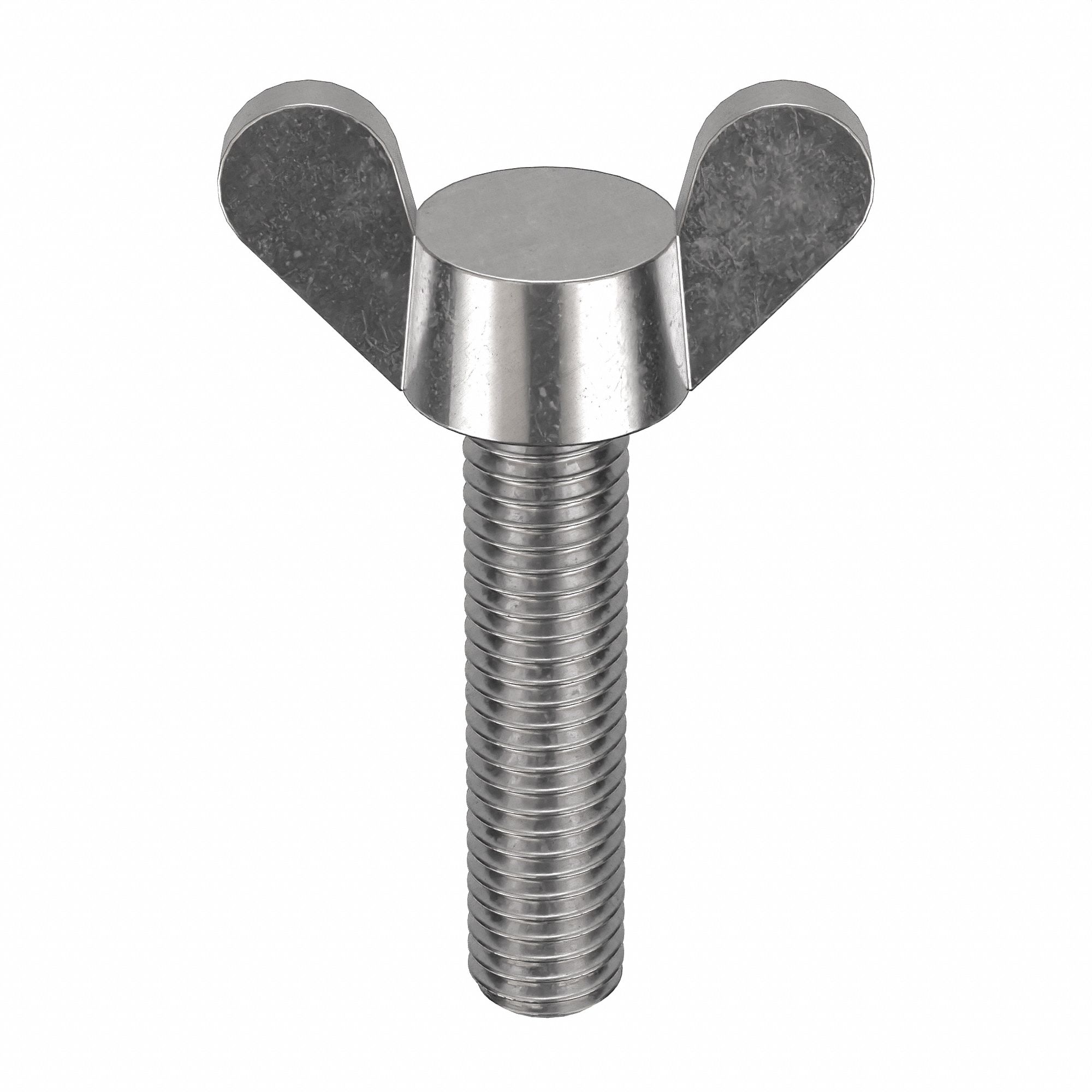 Thumb Screw: M8x1.25 Thread Size, 35 mm Lg, Smooth, Wing, 18-8, Stainless Steel, Plain