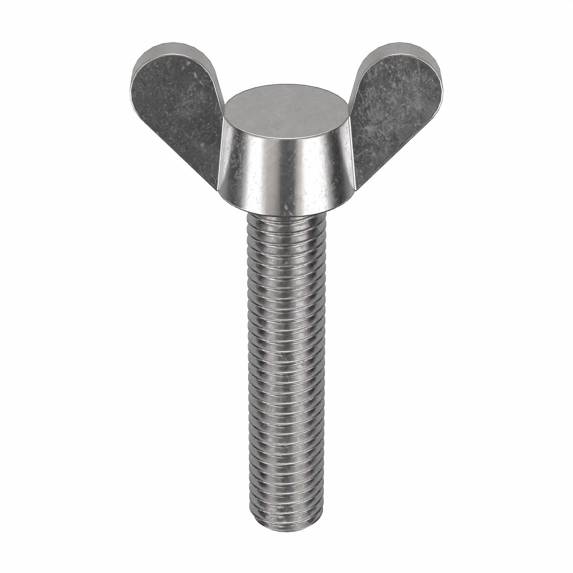 Thumb Screw: M8x1.25 Thread Size, 40 mm Lg, Smooth, Wing, 18-8, Stainless Steel, Plain