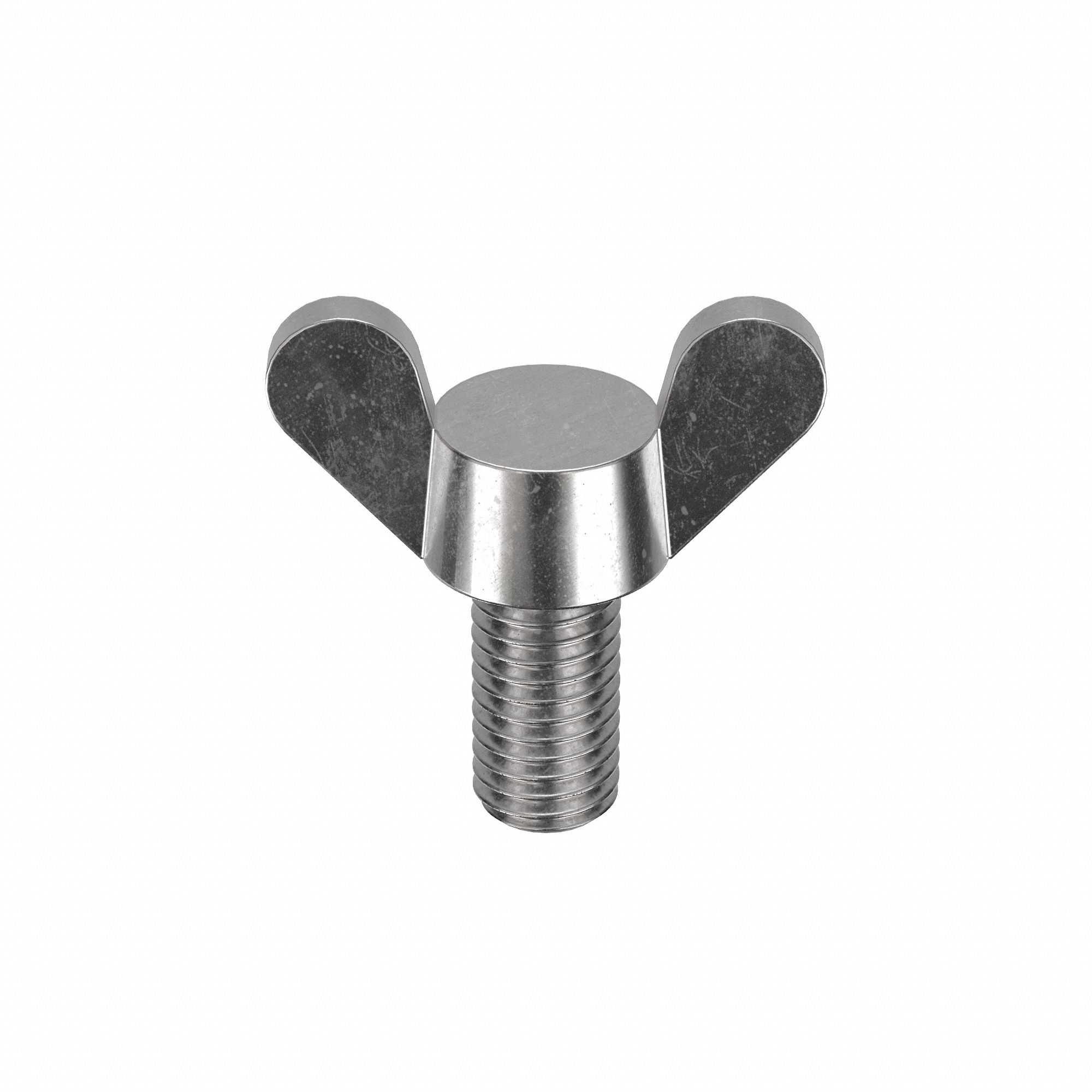 Thumb Screw: M10x1.50 Thread Size, 20 mm Lg, Smooth, Wing, 18-8, Stainless Steel, Plain