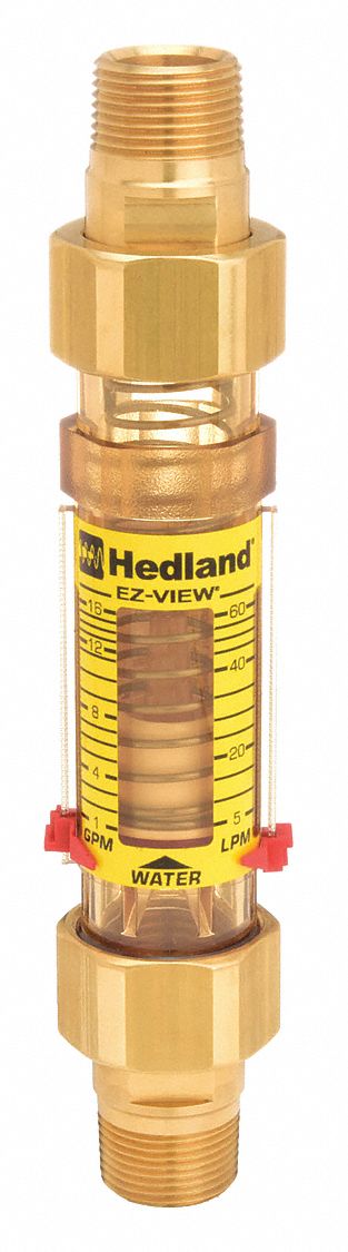 Mechanical Flowmeter: Flow Meter, Scale, Variable Area, Inline, Universal, Gallons/Liters