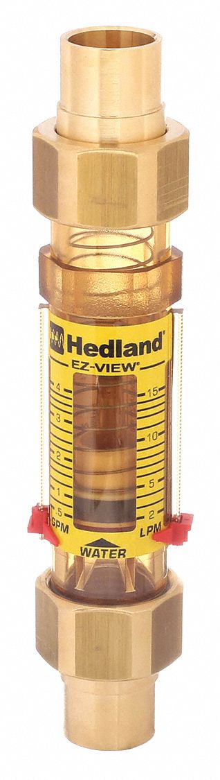 Mechanical Flowmeter: Flow Meter, Scale, Variable Area, Inline, Universal, Gallons/Liters