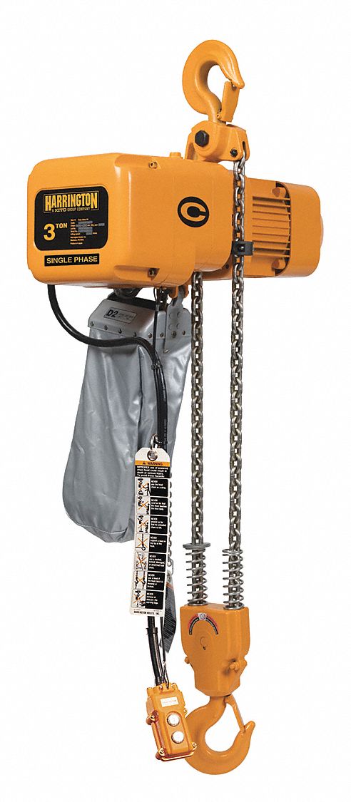 Harrington H4 Electric Chain Hoist 6 000 Lb Load Capacity 115 230v