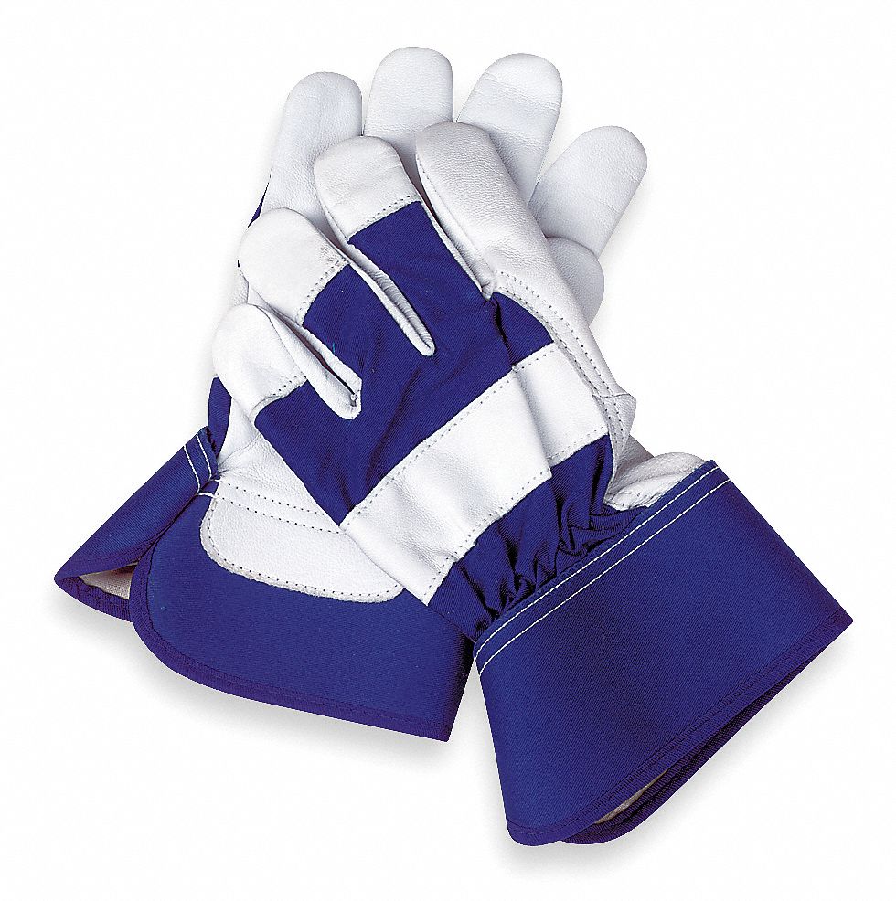 GANTS EN CUIR, M(8), PEAU DE CHÈVRE, DOIGT COMPLET, MANCHETTE DE SÉCURITÉ, POUCE AILÉ