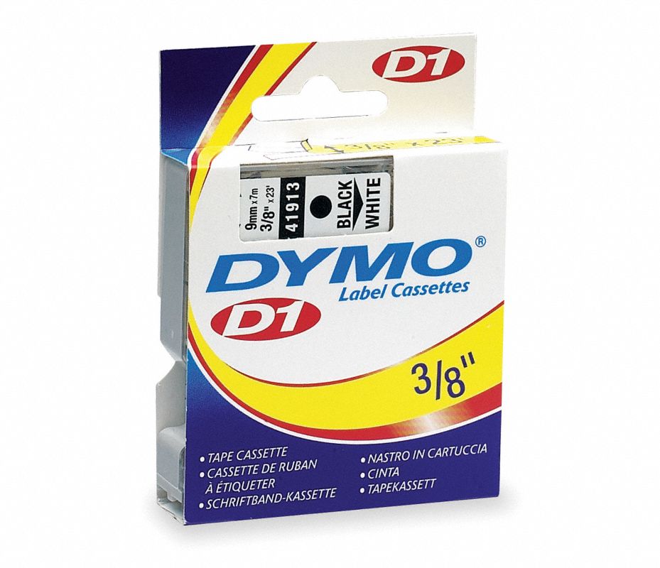 DYMO Cartucho Cinta Etiq , Neg/Bco , 3/8