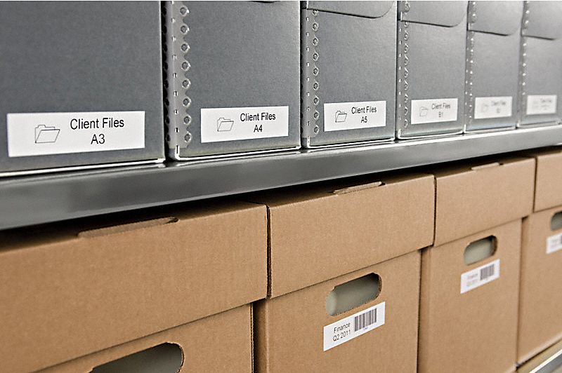 DYMO Continuous Label Roll Cartridge 1/2 in x 23 ft, Halogen Free Polyester, Black on White