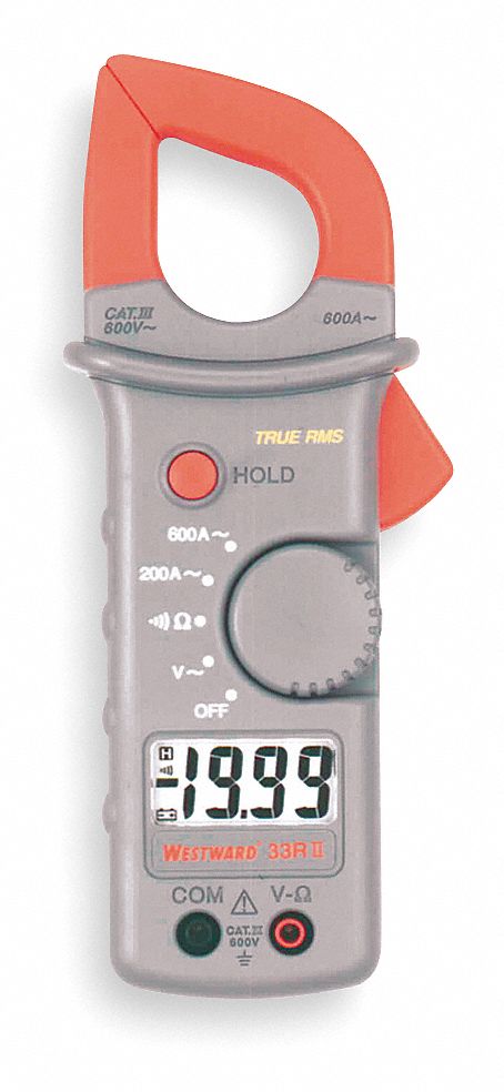 Digital Clamp On Ammeter, 1.1 in (28 mm) Jaw Capacity - Grainger