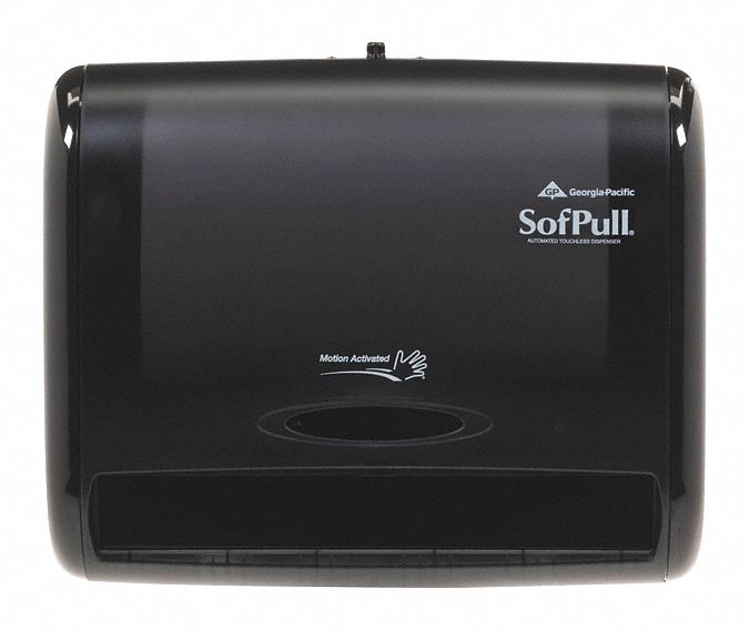 Paper Towel Dispenser, SofPull(R), Black, (1) Roll, Automatic Grainger