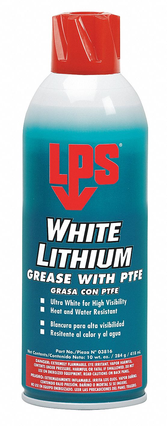 LPS White, Lithium, Multipurpose Grease, 16 oz, 2 NLGI Grade 6JHY0