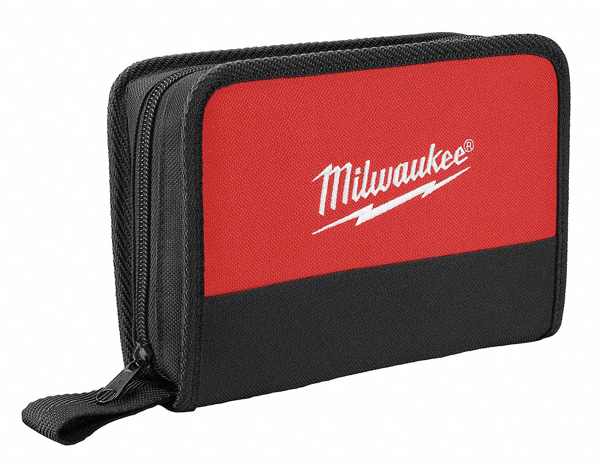 MILWAUKEE Carrying Case, Nylon, Black/Red 6JHZ448550170 Grainger