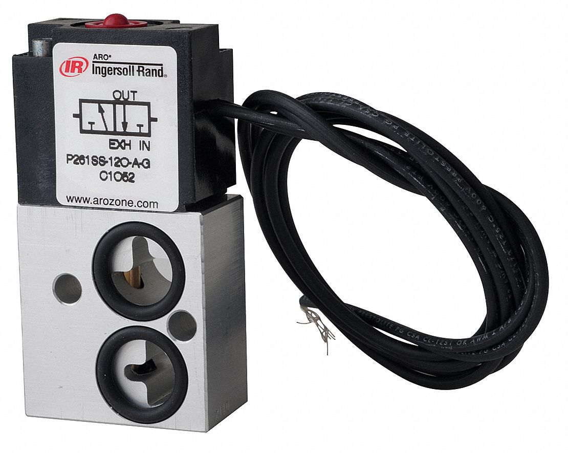 Solenoid Air Control Valve: Premair, Three-Way / Two-Position, 120V AC, 1/8 in Female NPT