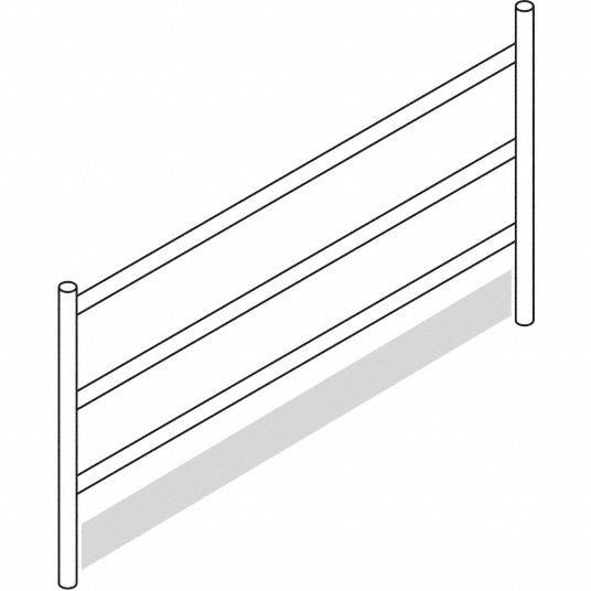 NATIONAL PARTITIONS Guard Railing Kit - 6JJ79|RAIL-1 - Grainger
