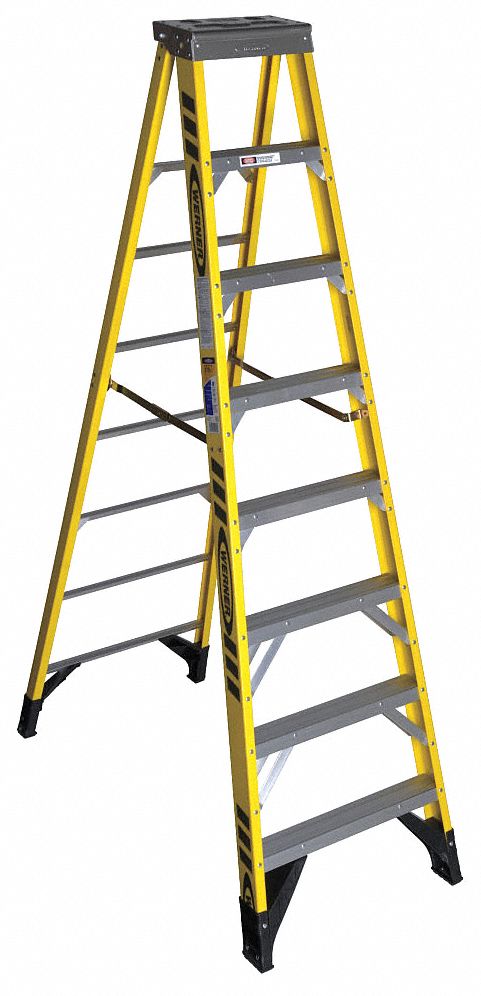 STEPLADDER,FIBERGLASS,8 FT. H,375 LB CAP