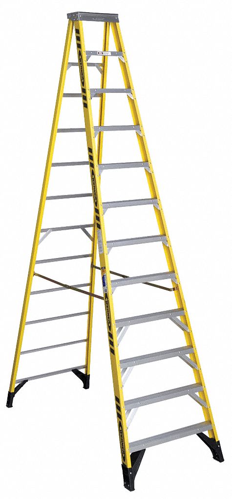 STEPLADDER,FIBERGLASS,12 FT H,375 LB CAP