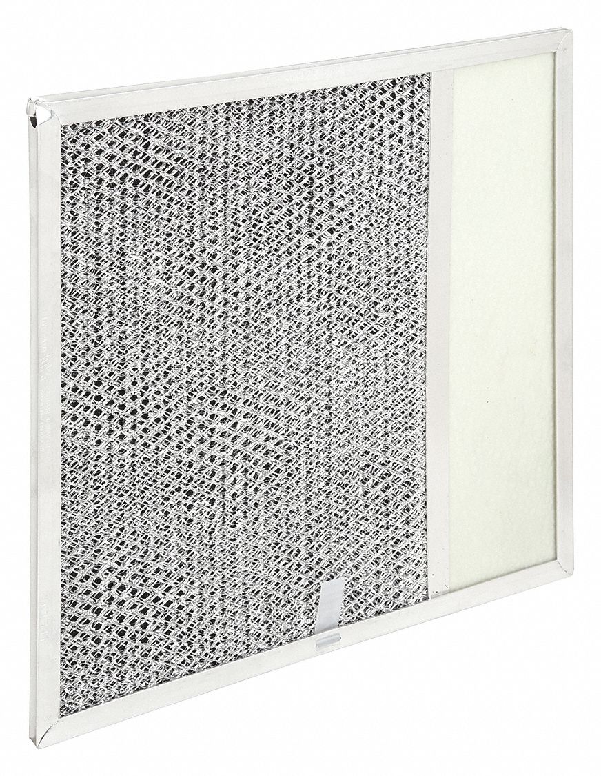 Range Hood Filter: 12 in x 12 in x 1 in, Aluminum, Mesh