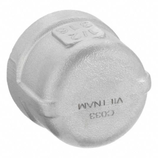 1/2 in, NPT Threaded, Cap - 6JM26|60RDC111N012 - Grainger