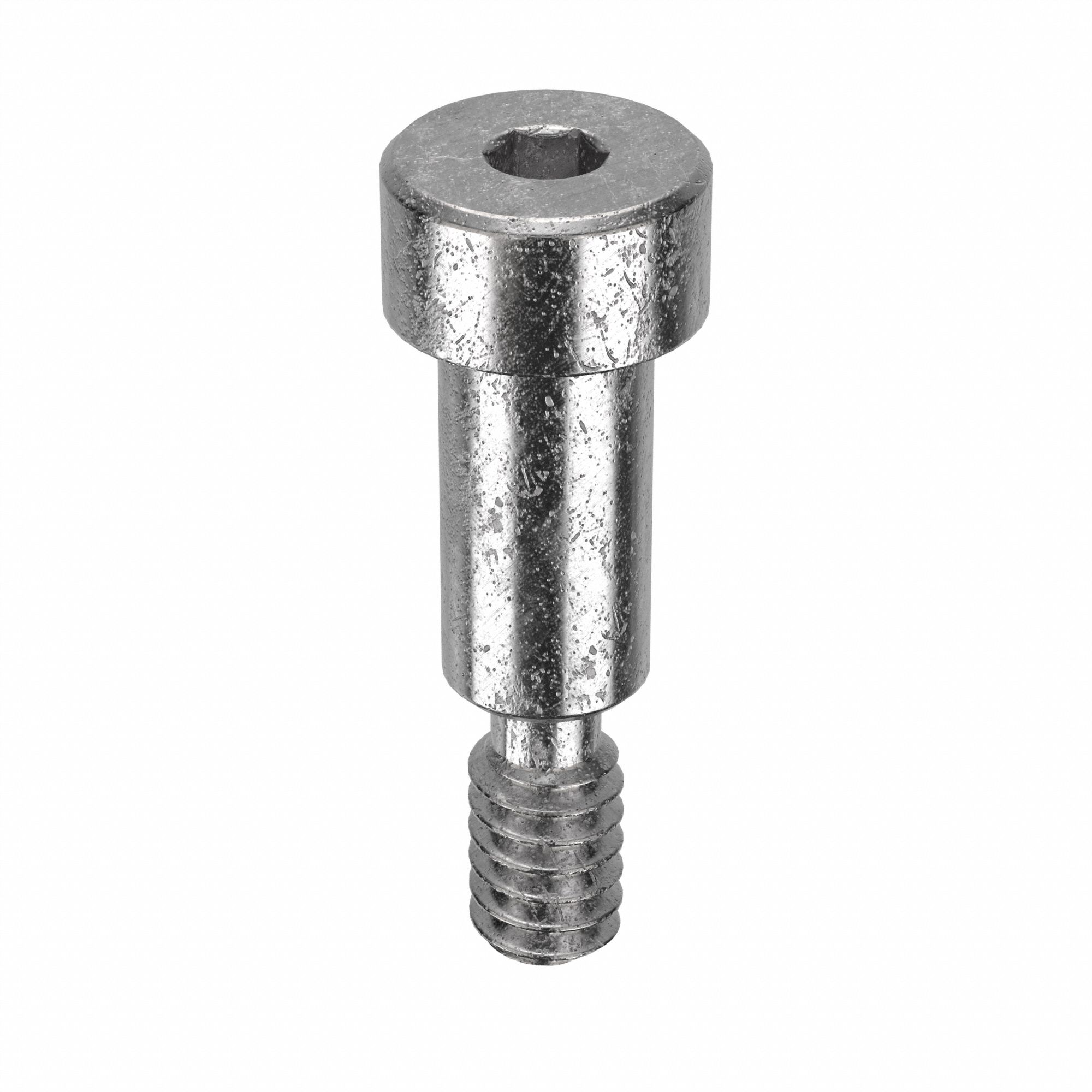 Shoulder Screw: Precision, 10-32 Thr Size, 1/4 in Thr Lg, 1/2 in Shoulder Lg, Std, Plain, 5 PK