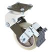 Quiet-Roll Shock-Absorbing Plate Casters