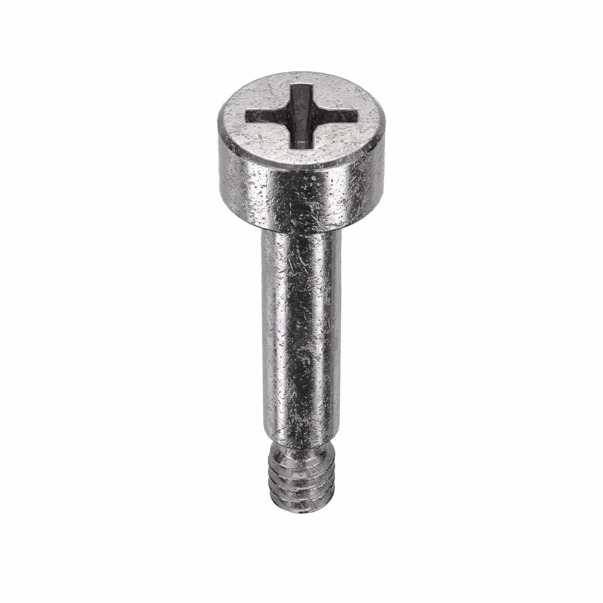 Shoulder Screw: Precision, 4-40 Thr Size, 5/32 in Thr Lg, 1/2 in Shoulder Lg, Std, Plain, 5 PK