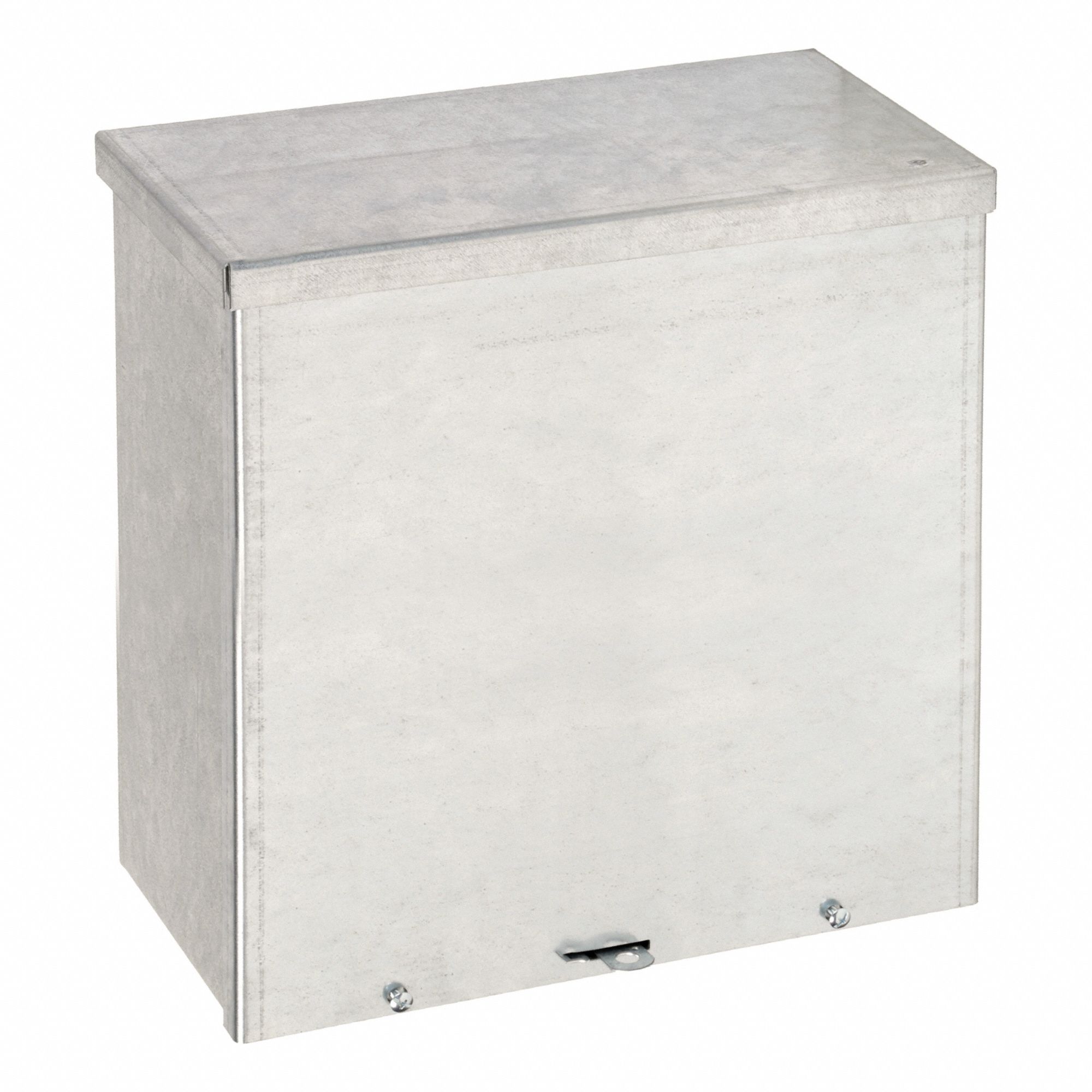 Enclosure: Steel, 12 in x 12 in x 4 in, 3R, Solid Cover, Screw On, Galvanized