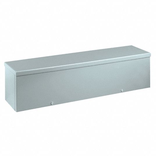 WIEGMANN 4 inH x 12 inW x 4 inD Metallic Wiring Trough, Silver