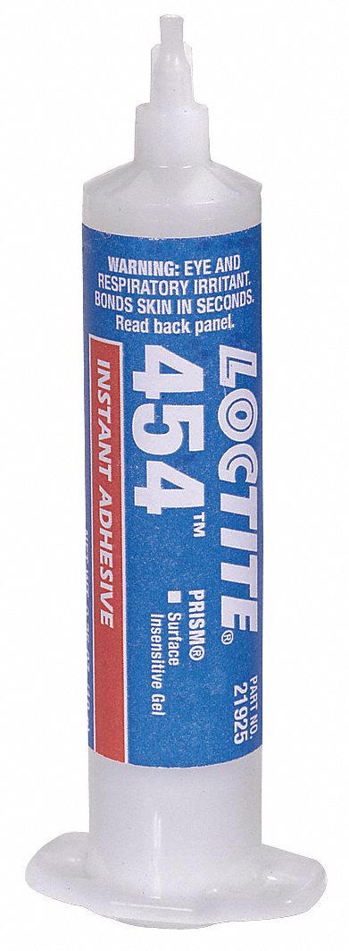 INSTANT ADHESIVE, 454, PLASTICS, 1 FL OZ, SYRINGE, CLEAR, PASTE, 50 G/L AND UNDER