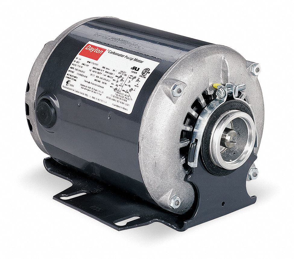 1/3 HP Carbonator Pump Motor, 1725 Nameplate RPM, 115/230 1/3 HP Carbonator Pump Motor, 1725 Nameplate RPM, 115/230