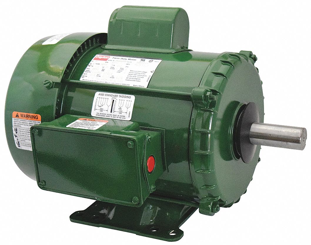 FARM DUTY MOTOR,2 HP,1740 RPM,115/230 V