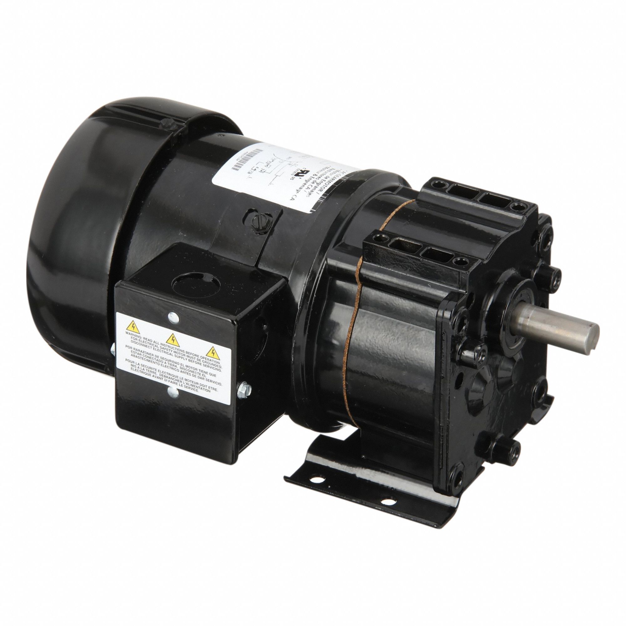 AC Gearmotor: Parallel, Single Output Shaft, Split-Phase, TEFC, 135 RPM, 65 in-lb Max Torque
